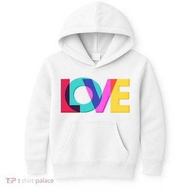 Retro Colors Love Kids Hoodie