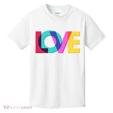 Retro Colors Love Kids T-Shirt