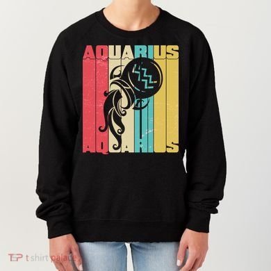 Retro Colors Zodiac Aquarius Women's Sweatshirt