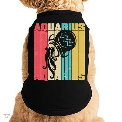 Retro Colors Zodiac Aquarius Doggie Tank