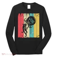 Retro Colors Zodiac Aquarius Long Sleeve Shirt thumb 0