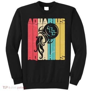 Retro Colors Zodiac Aquarius Sweatshirt