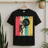 Retro Colors Zodiac Aquarius T-Shirt thumb 2