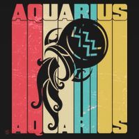 Retro Colors Zodiac Aquarius T-Shirt thumb 7