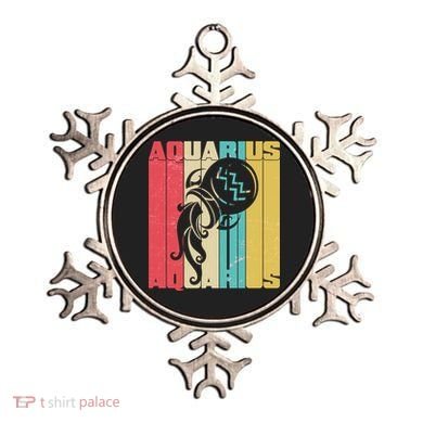 Retro Colors Zodiac Aquarius Ornament