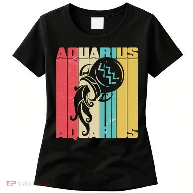 Retro Colors Zodiac Aquarius Women's T-Shirt