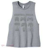 Retro Control Freak 8 Bit Gamer Women's Racerback Cropped Tank thumb 0