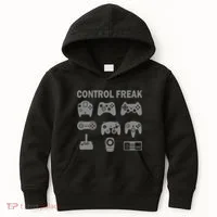 Retro Control Freak 8 Bit Gamer Kids Hoodie thumb 0