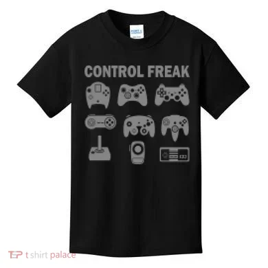 Retro Control Freak 8 Bit Gamer Kids T-Shirt