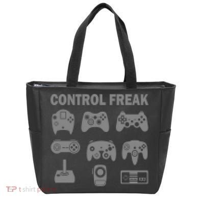 Retro Control Freak 8 Bit Gamer Tote Bag