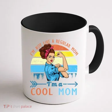 Retro Cool Mom Coffee Mug back