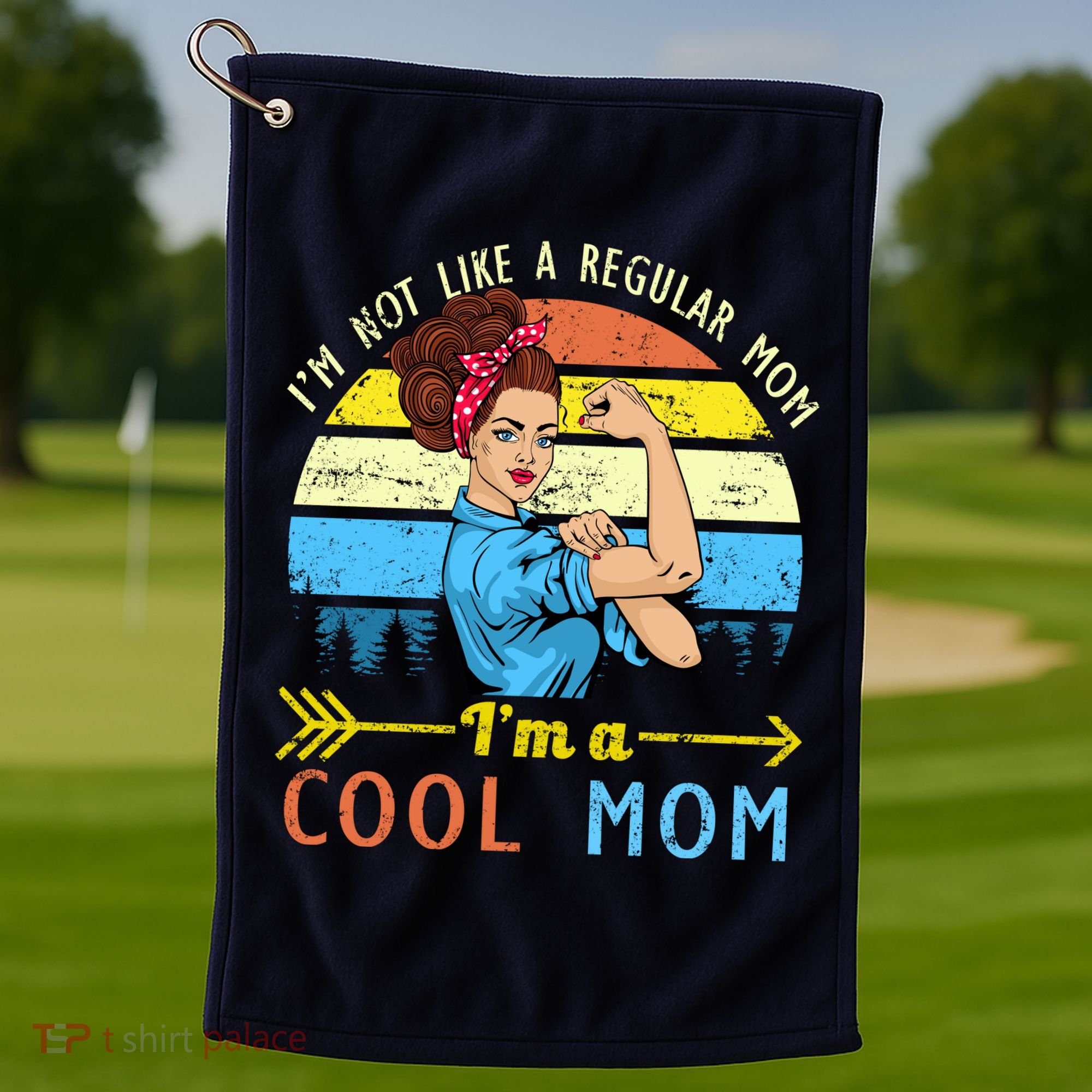 Retro Cool Mom Golf Towel