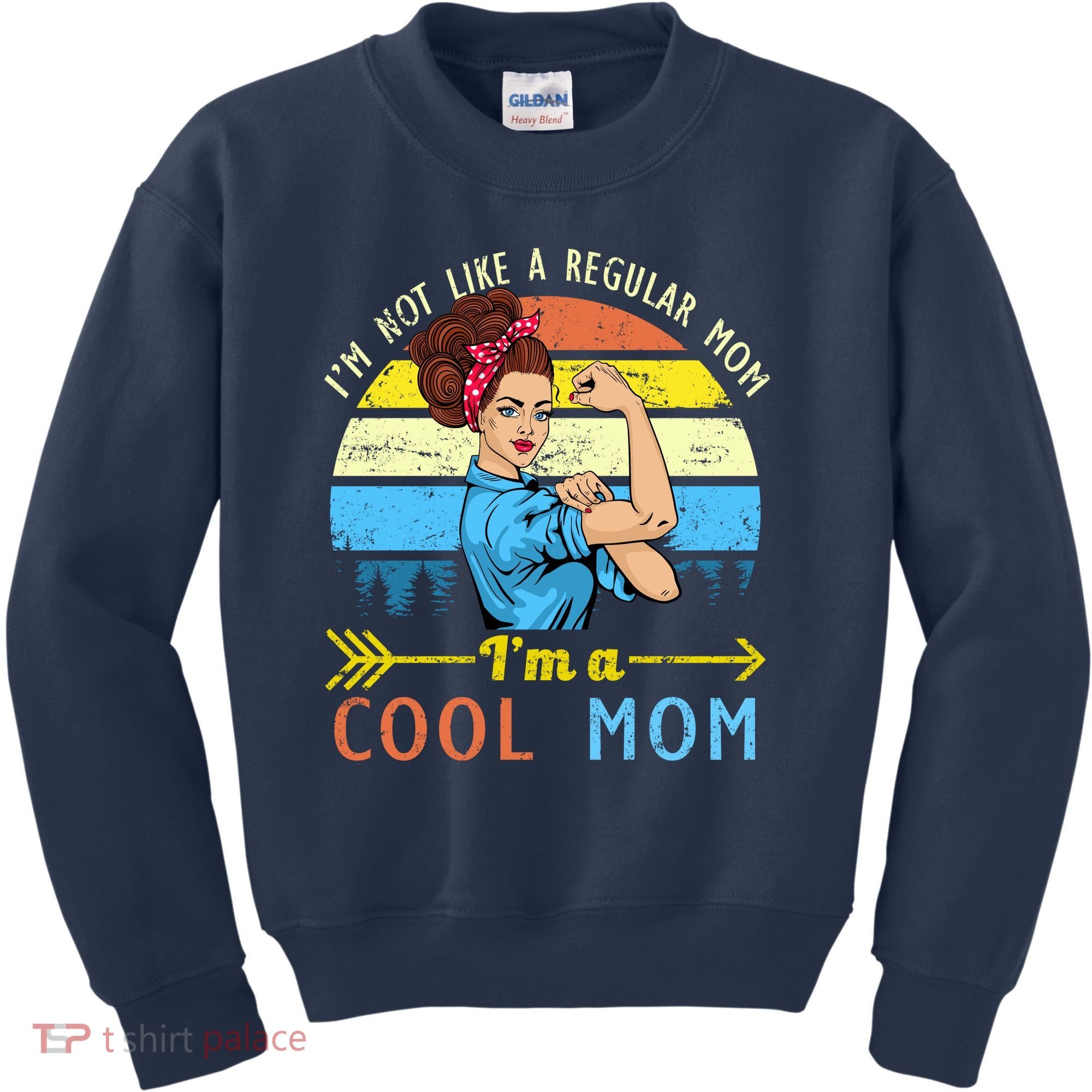 Retro Cool Mom Kids Sweatshirt