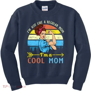 Retro Cool Mom Kids Sweatshirt