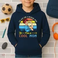 Retro Cool Mom Kids Hoodie thumb 2