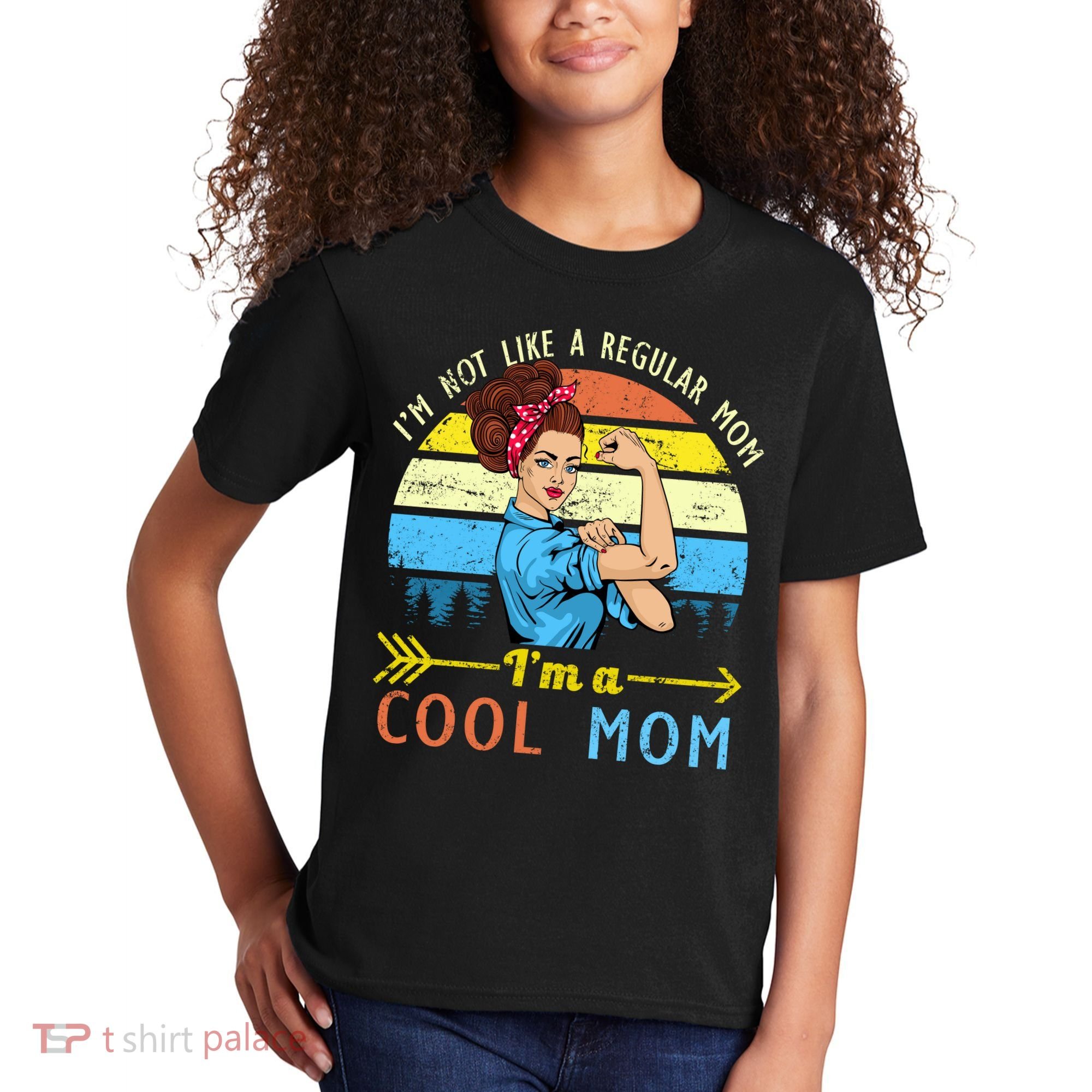 Retro Cool Mom Kids T-Shirt