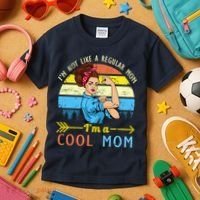 Retro Cool Mom Kids T-Shirt thumb 3