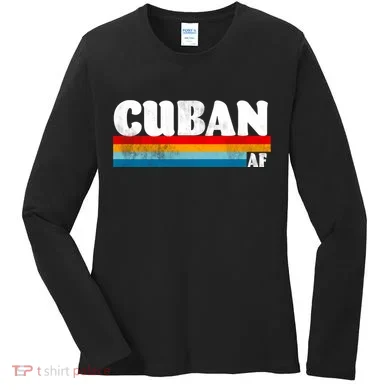 Retro Cuban AF Women's Long Sleeve Shirt