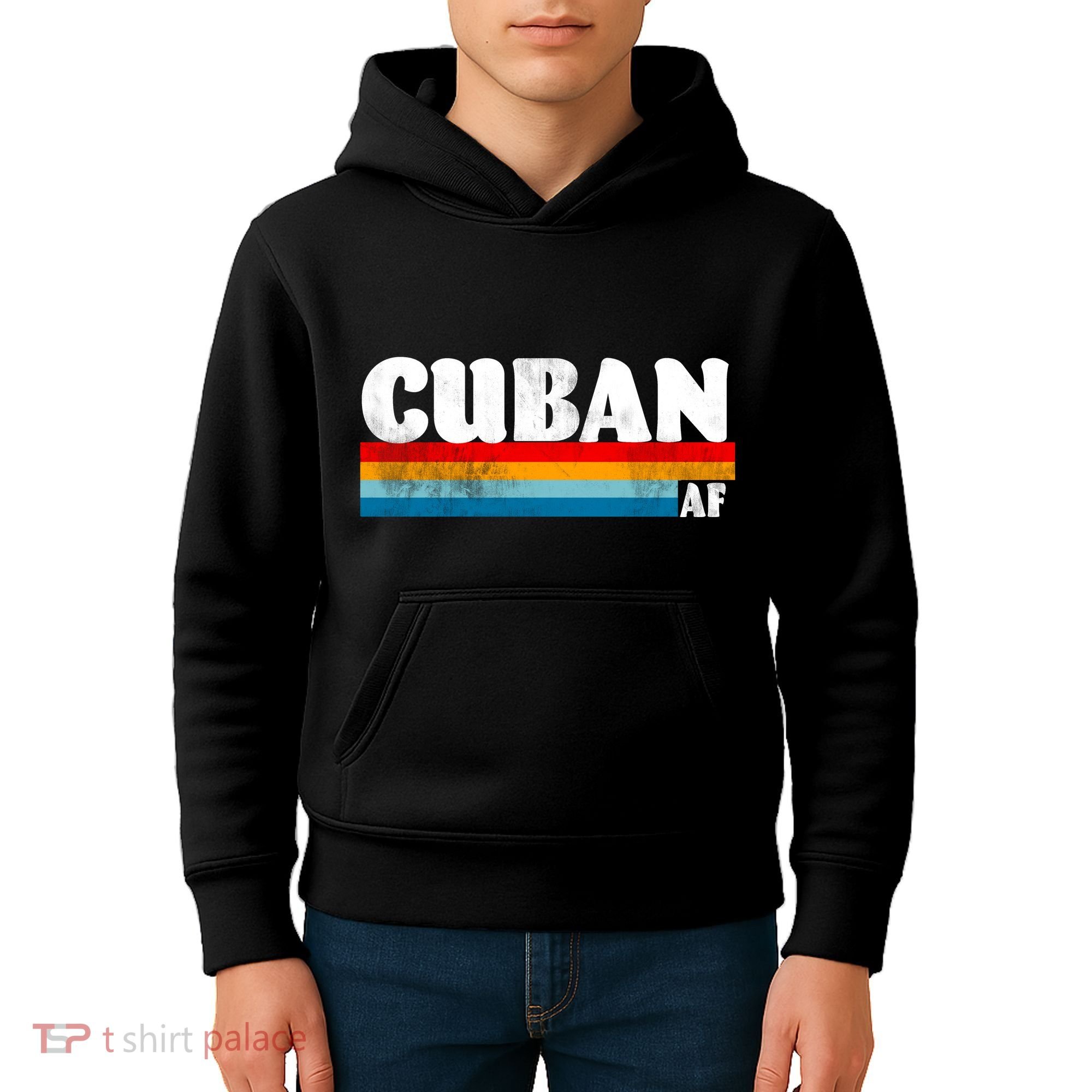Retro Cuban AF Kids Hoodie