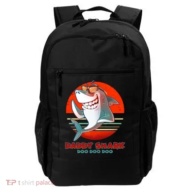 Retro Daddy Shark Doo Doo Doo Backpack