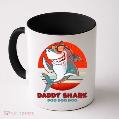 Retro Daddy Shark Doo Doo Doo Coffee Mug