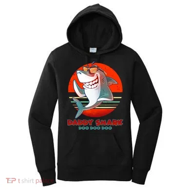 Retro Daddy Shark Doo Doo Doo Women's Hoodie