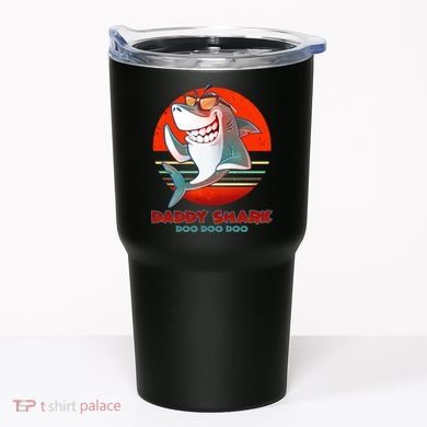 Retro Daddy Shark Doo Doo Doo Tumbler