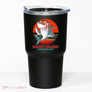 Retro Daddy Shark Doo Doo Doo Tumbler