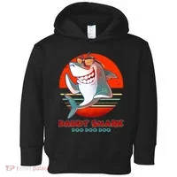 Retro Daddy Shark Doo Doo Doo Toddler Hoodie thumb 0