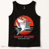 Retro Daddy Shark Doo Doo Doo Tank Top thumb 2