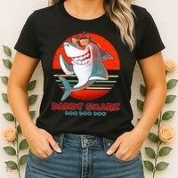 Retro Daddy Shark Doo Doo Doo Women's T-Shirt thumb 2