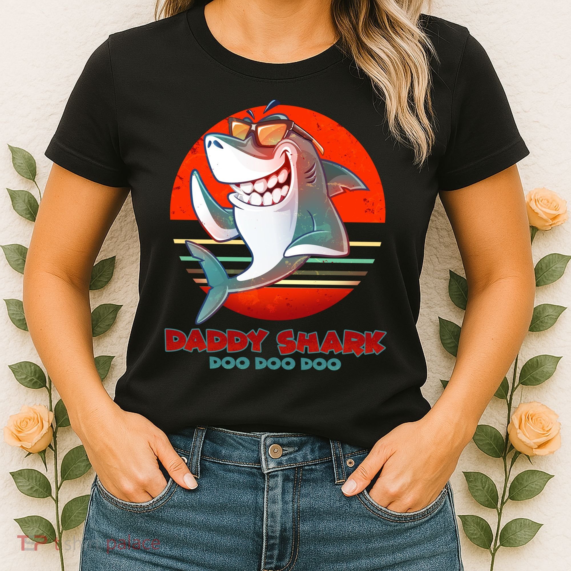 Retro Daddy Shark Doo Doo Doo Women's T-Shirt