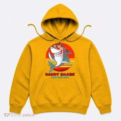 Retro Daddy Shark Doo Doo Doo Hoodie