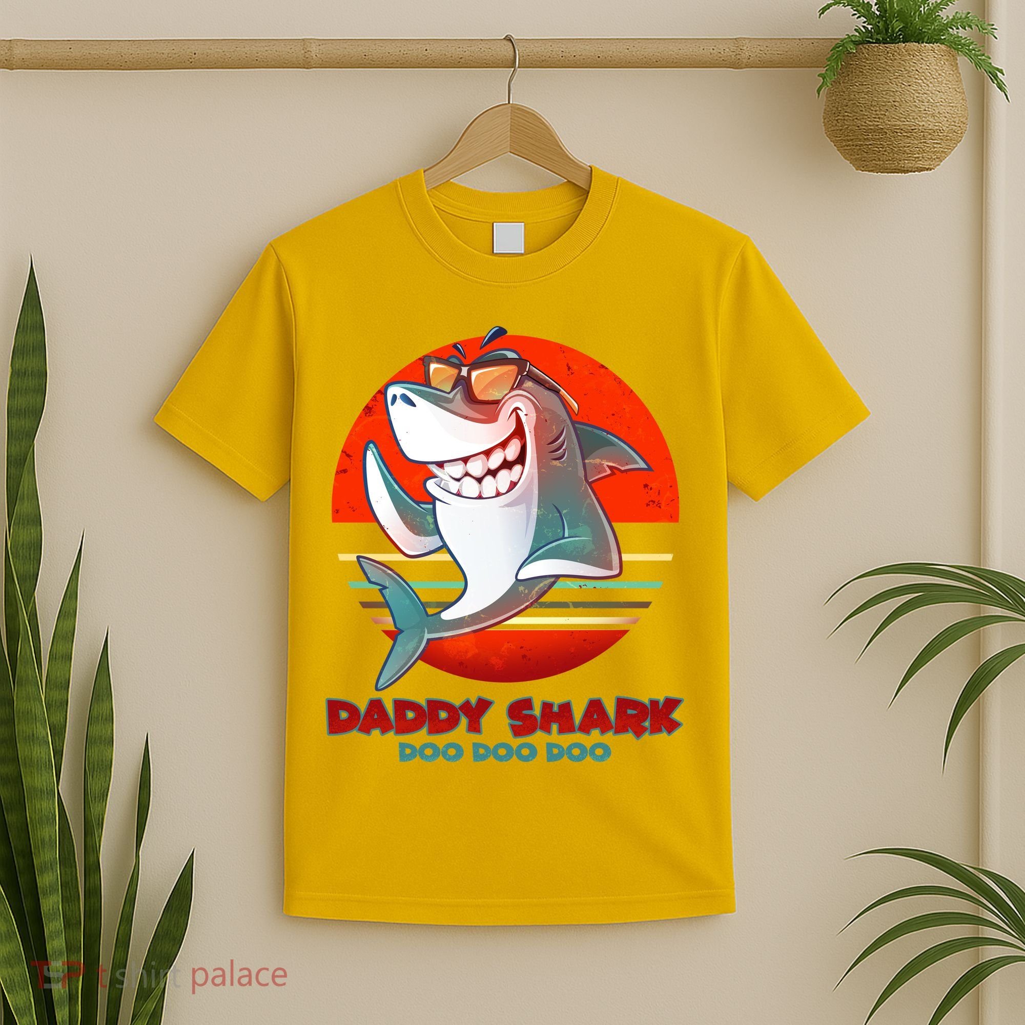 Retro Daddy Shark Doo Doo Doo T-Shirt