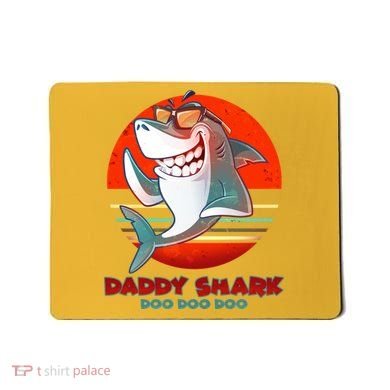 Retro Daddy Shark Doo Doo Doo Mousepad
