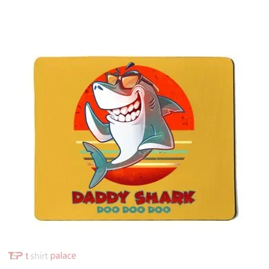 Retro Daddy Shark Doo Doo Doo Mousepad