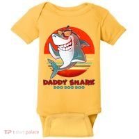 Retro Daddy Shark Doo Doo Doo Baby Bodysuit thumb 0