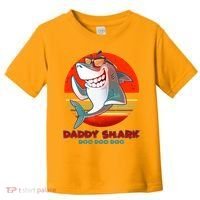 Retro Daddy Shark Doo Doo Doo Toddler T-Shirt thumb 0