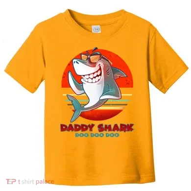 Retro Daddy Shark Doo Doo Doo Toddler T-Shirt