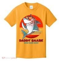 Retro Daddy Shark Doo Doo Doo Kids T-Shirt thumb 0