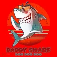 Retro Daddy Shark Doo Doo Doo Santa Hat thumb 1