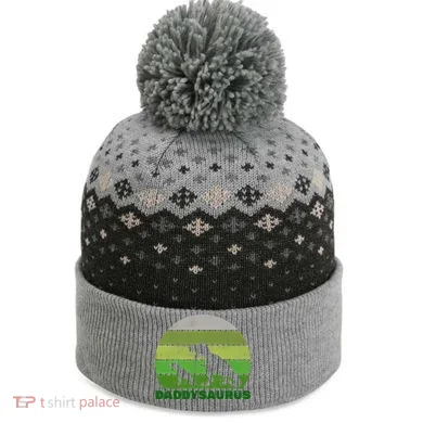 Retro Daddysaurus  The Baniff Cuffed Pom Beanie
