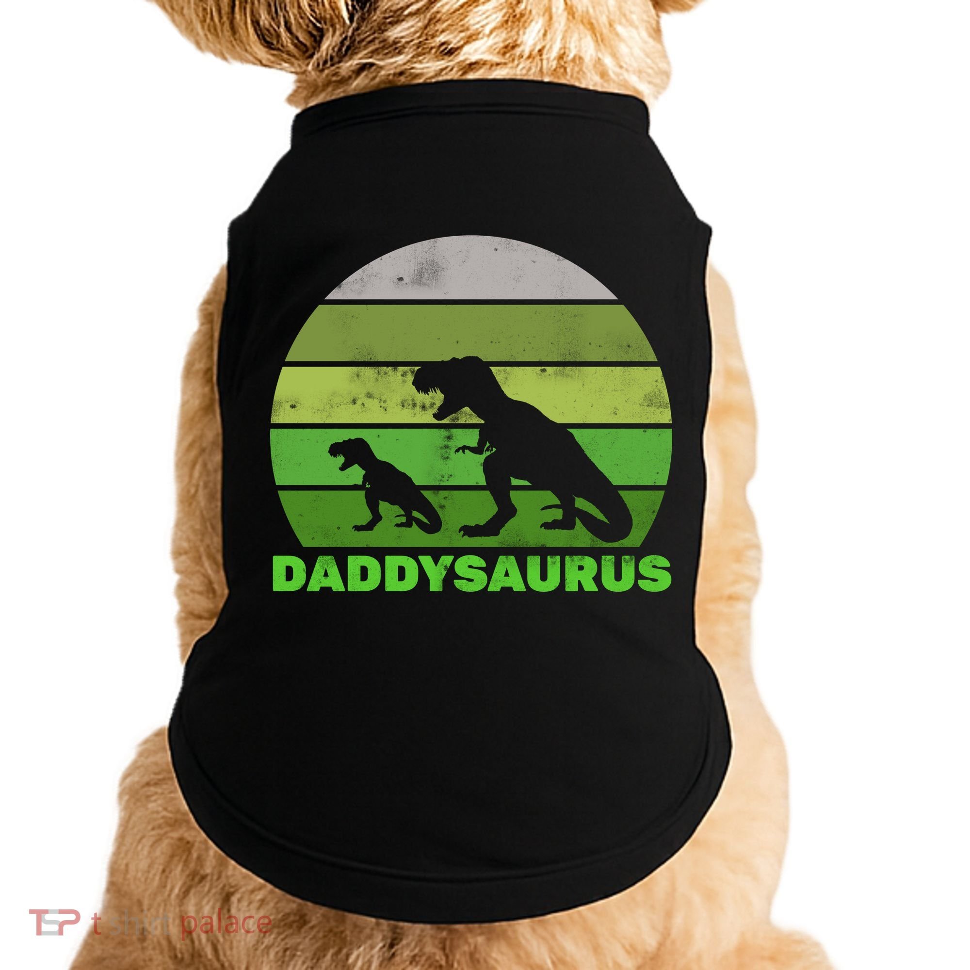 Retro Daddysaurus  Doggie Tank