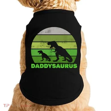 Retro Daddysaurus  Doggie Tank