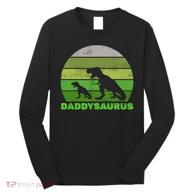 Retro Daddysaurus Long Sleeve Shirt