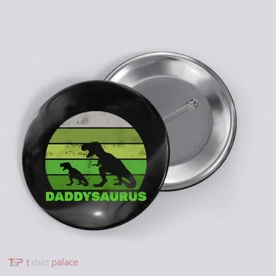 Retro Daddysaurus  Button