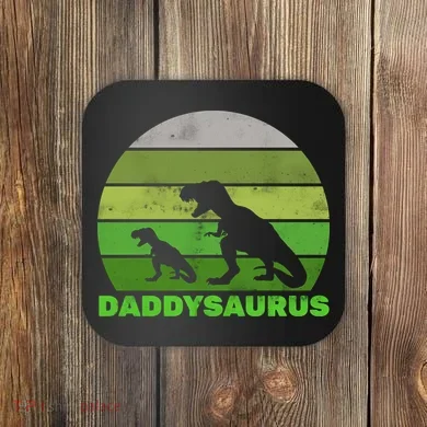 Retro Daddysaurus  Coaster