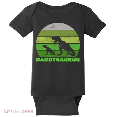 Retro Daddysaurus  Baby Bodysuit