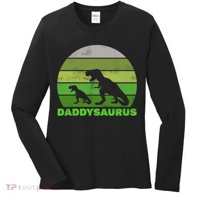 Retro Daddysaurus  Women's Long Sleeve Shirt
