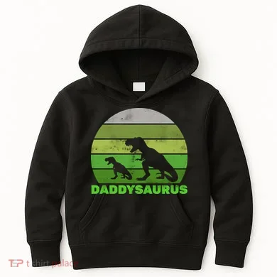 Retro Daddysaurus Kids Hoodie